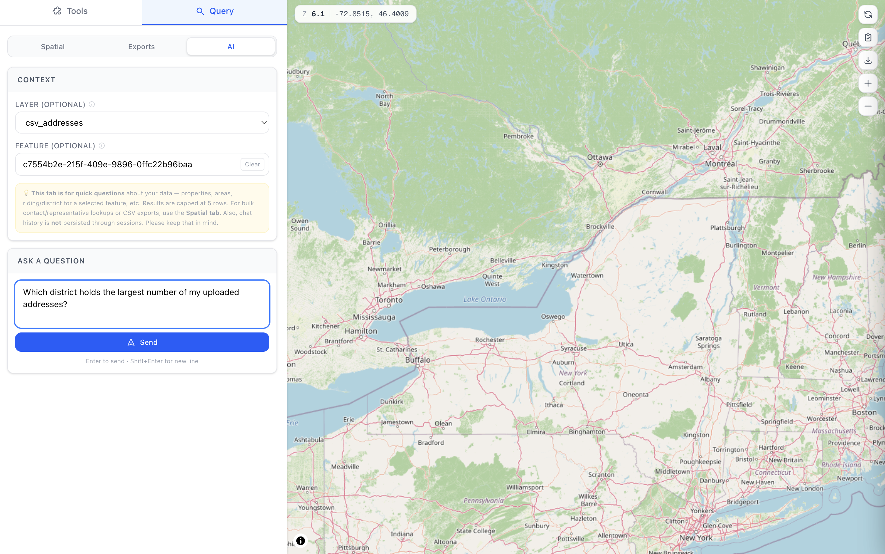 Political geography mapping tool